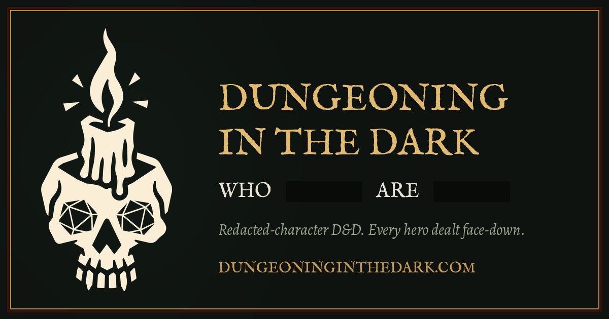 Share card: logo beside the title and the tagline WHO ██ ARE ██