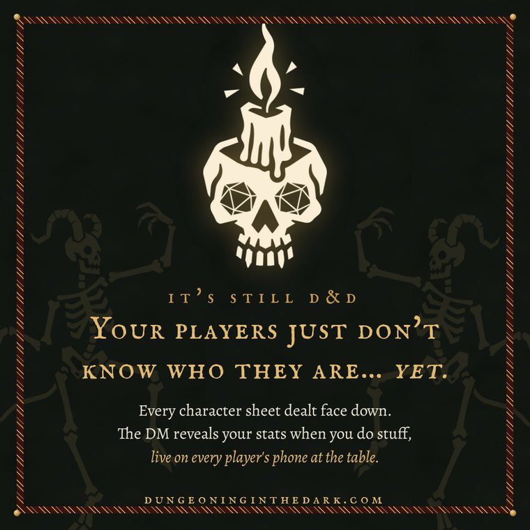 Social card: the glowing logo with Your players just don't know who they are yet